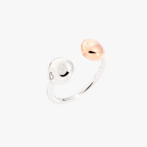 Anello Pepita Argento e Oro Rosa