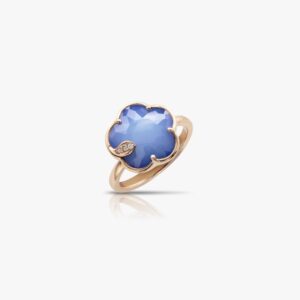 Anello Petit Joli Lapislazzuli, Agata Bianca e Diamanti