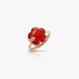 Anello Petit Joli Corniola e Diamanti