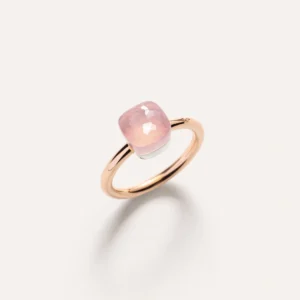 Anello Nudo Petit Quarzo Rosa