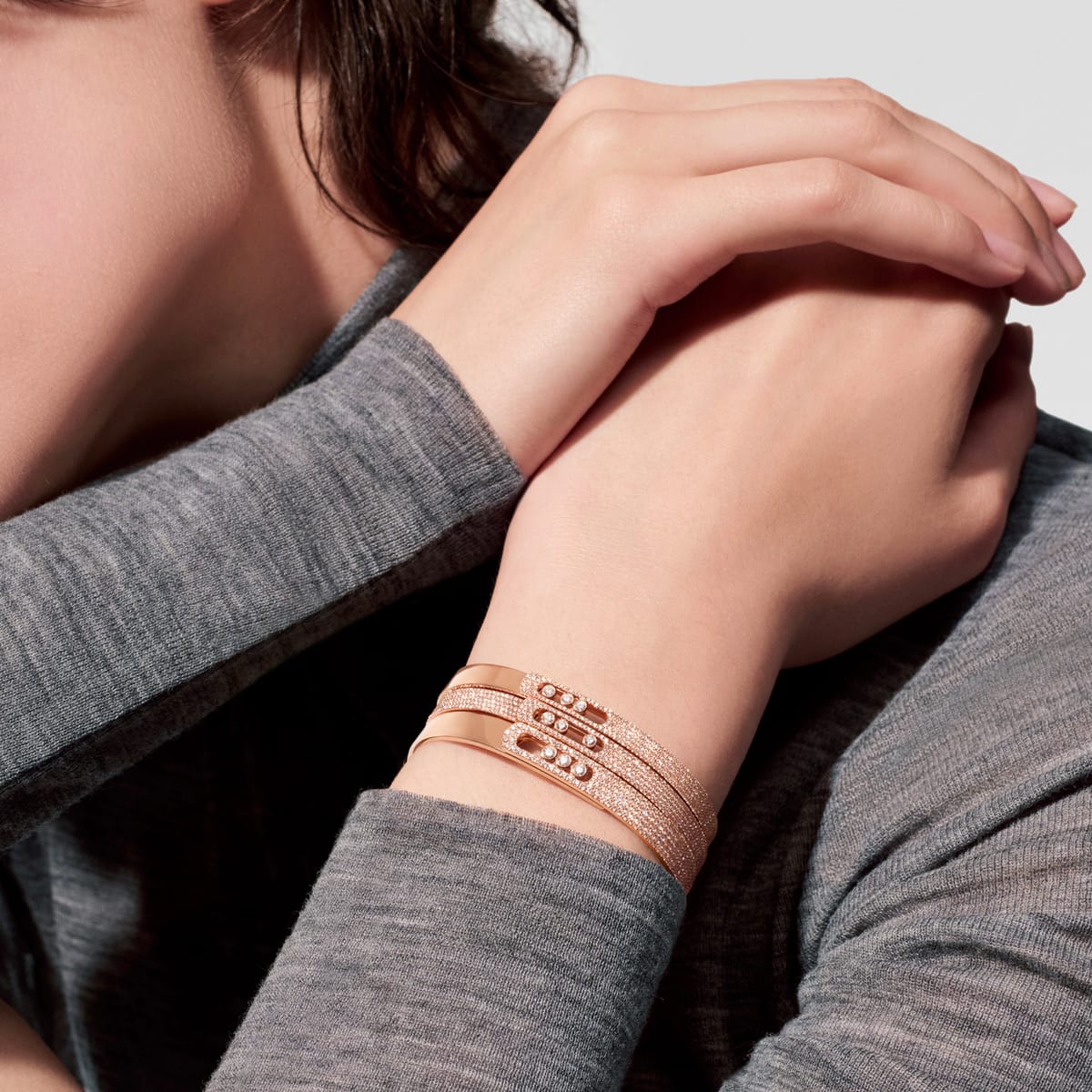 Bangle Move Noa MP Oro Rosa con Pavè - immagine 6