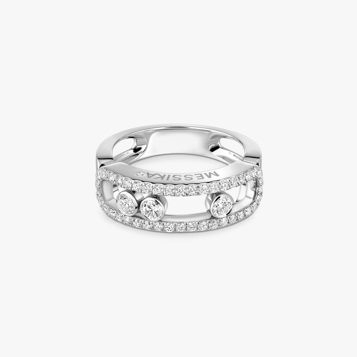Anello Move Classique Oro Bianco con Pavè - immagine 2