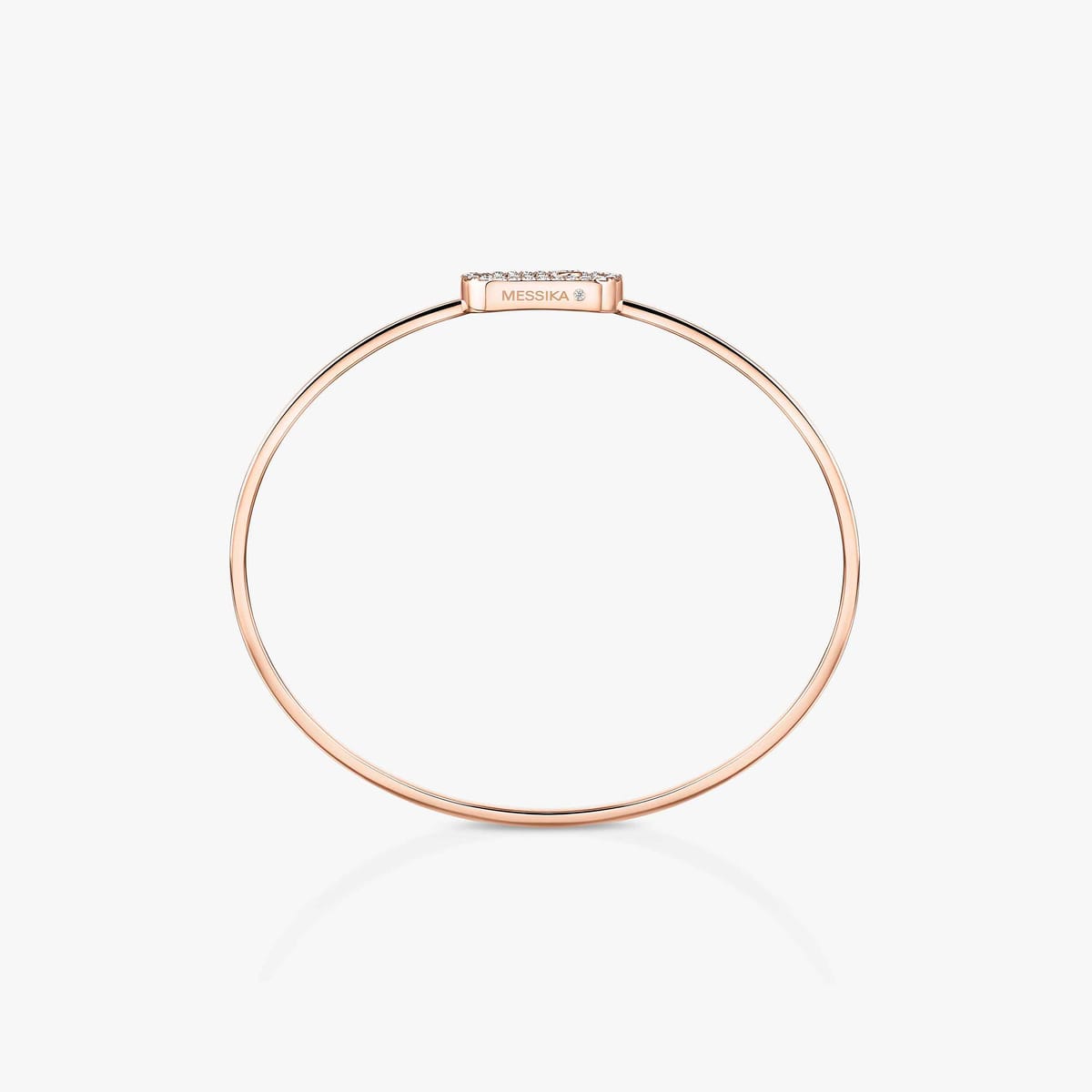 Bracciale Rigido Move Uno Oro Rosa con Pavè - immagine 5
