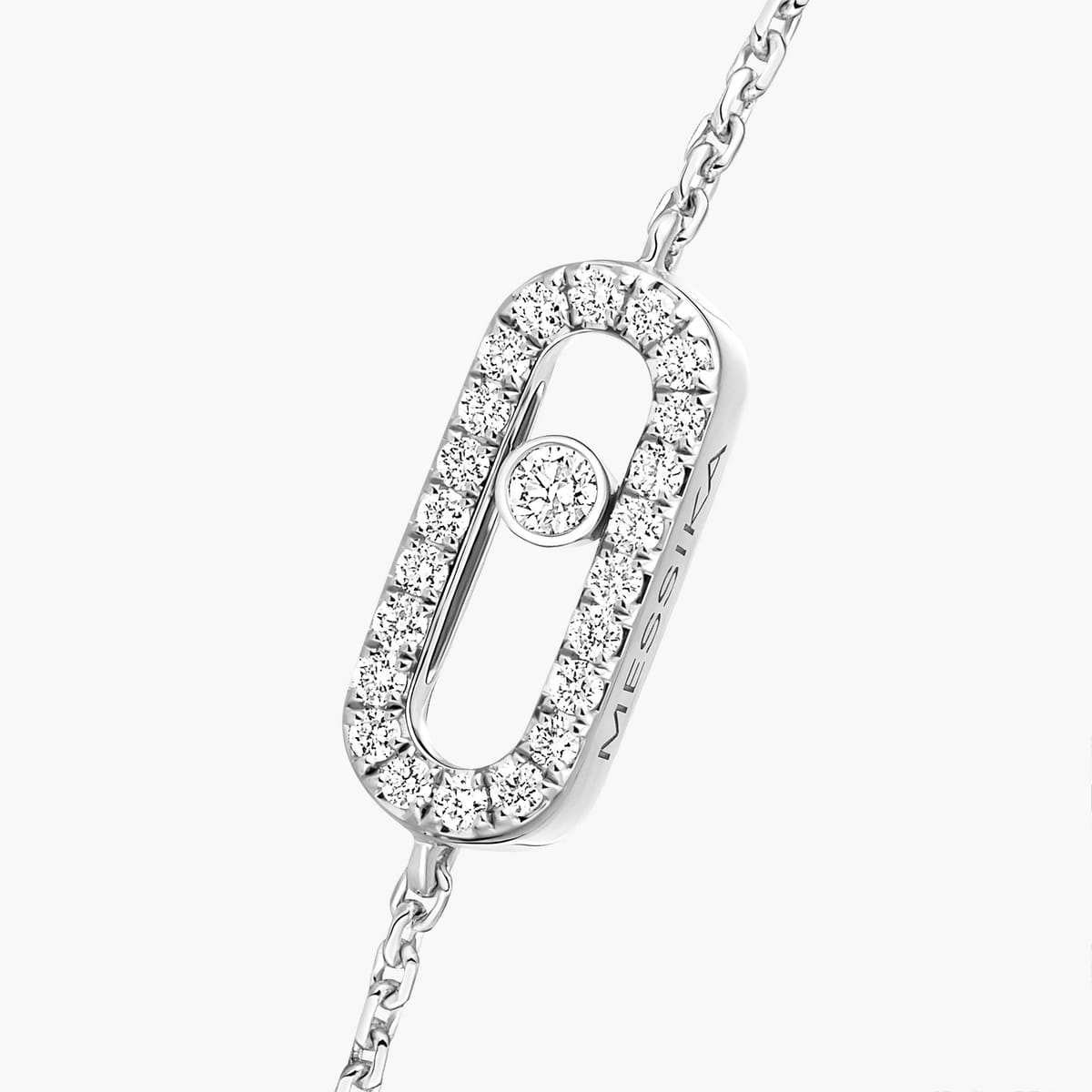 Bracciale Move Uno Oro Bianco con Pavè - immagine 3