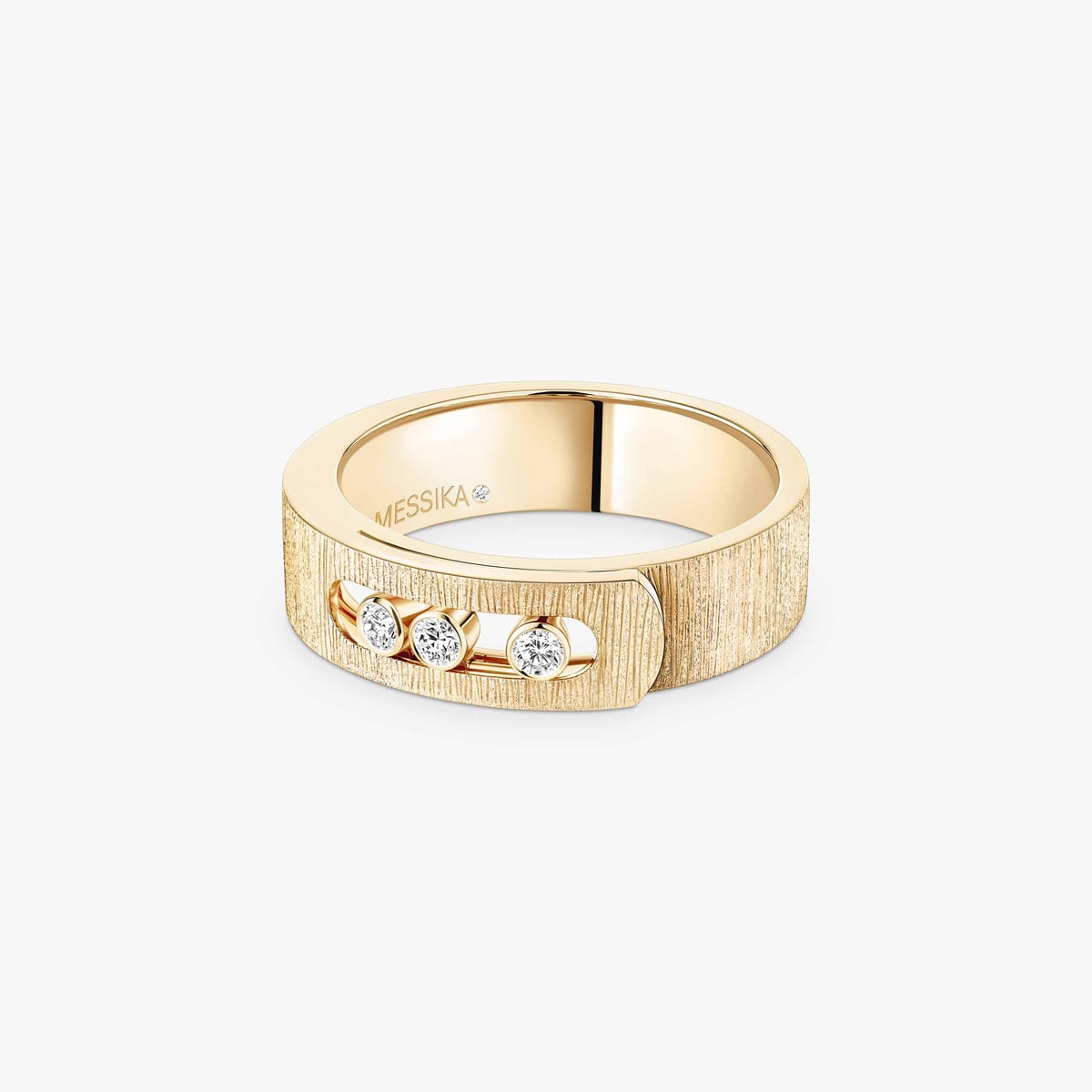 Anello Move Noa Ciselé Oro Giallo e Diamanti - immagine 2