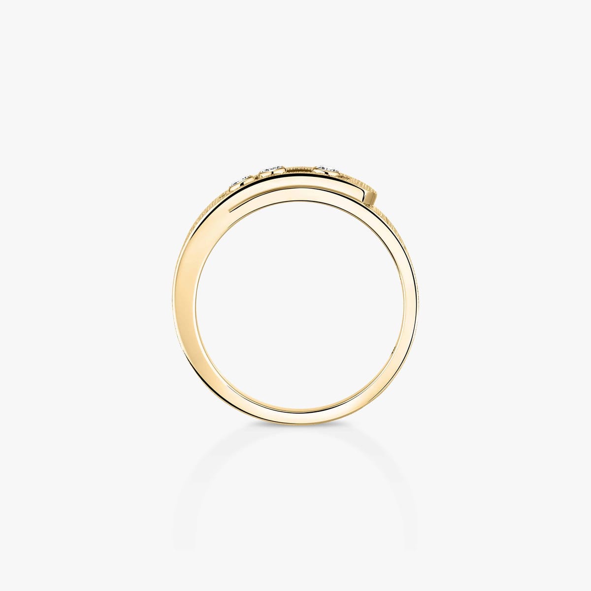 Anello Move Noa Ciselé Oro Giallo e Diamanti - immagine 4