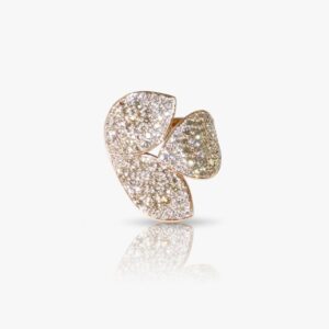 Anello 3 Foglie Giardini Segreti Oro Rosa e Diamanti