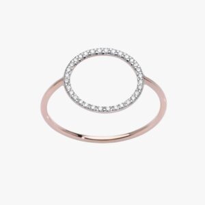 Anello White Diamonds Circle