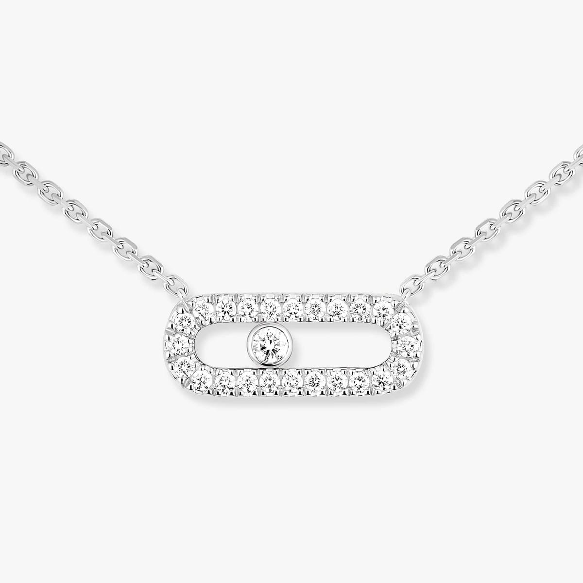 Collana Move Uno Oro Bianco e Diamanti - immagine 2
