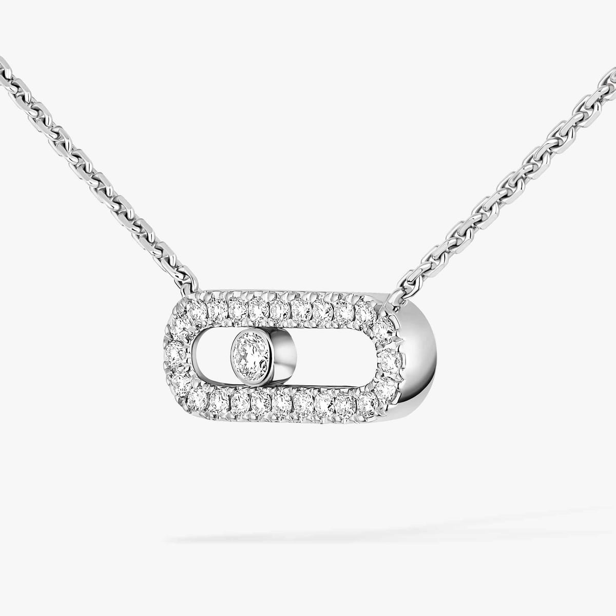 Collana Move Uno Oro Bianco e Diamanti - immagine 3