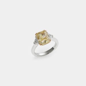 Anello Solitario con diamante Fancy