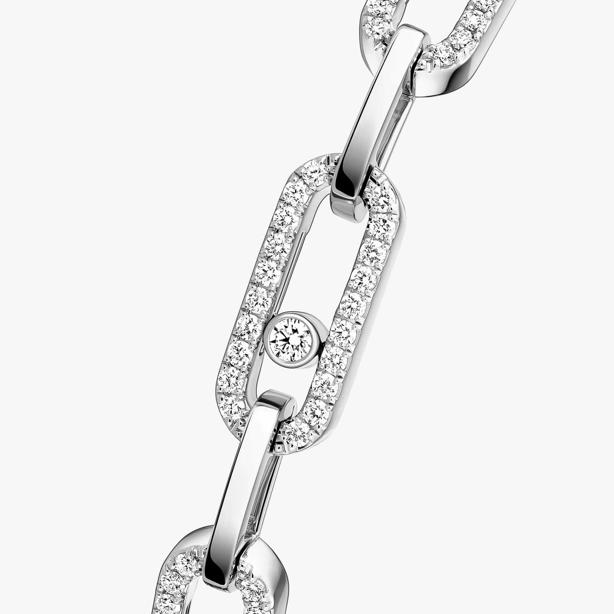 Bracciale Move Link Oro Bianco e Diamanti - immagine 3