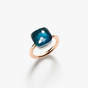 Anello Nudo Maxi Topazio Blu London