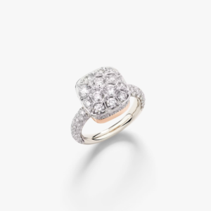 Anello Nudo Maxi Diamanti Bianchi