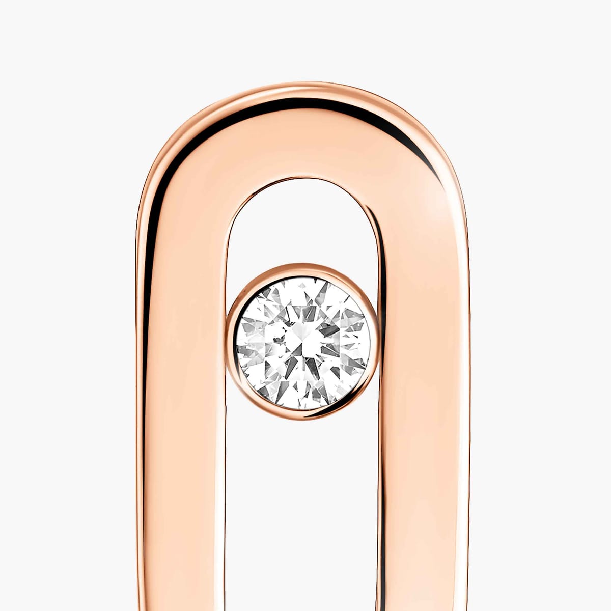 Orecchini Move Uno Oro Rosa e Diamanti Bianchi - immagine 4